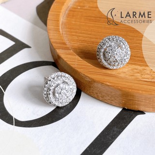 Khuyên tai nữ bông tai nụ xoắn phong cách sang trọng dự tiệc Larme accessories -KT0236