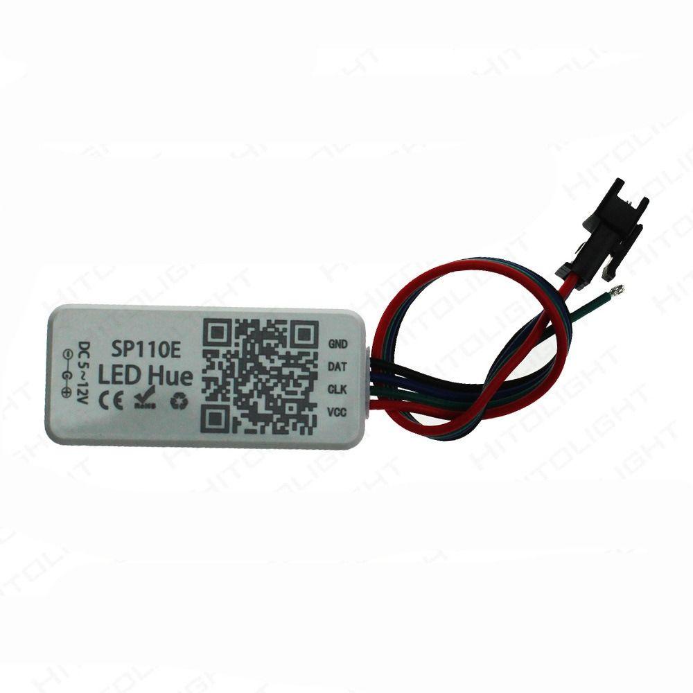 Bộ điều khiển đèn Led FANIELLAPOWELL SP110E, Bộ điều khiển đèn Led Bluetooth điều khiển ứng dụng có thể định vị riêng lẻ, / Bộ điều khiển Pixel Led DC5-12V thông minh RGBW cho WS2812B SK6812