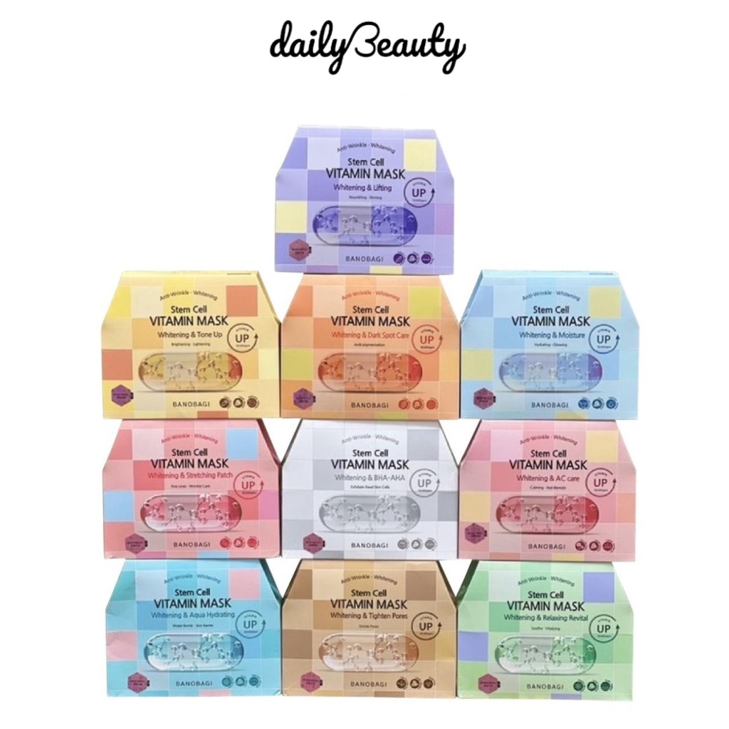 Ảnh Mặt Nạ Dưỡng Ẩm Trắng Da, Cấp Nước Tức Thì BANOBAGI Stem Cell Vitamin Mask  Daily Beauty 2