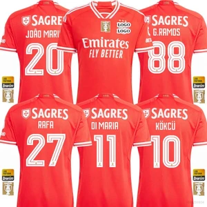 Sy3 2023-2024 benfica áo đấu sân nhà ramos kokcij dimaria rafa mario bóng đá tshirs áo thun thể thao plus size ys3