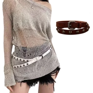 GODD Gothicism Thắt lưng Edgy Studded Thắt lưng Cosplay Trang phục Thắt lưng trang trí cho quần jean