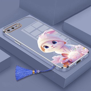 ốp lưng  iPhone 7 plus 8 plus 6s plus 6 plus iPhone 7 8 6s 6 se 2020 Ốp Điện Thoại Tpu Dẻo Mạ Màu Gradient In Hình Thỏ Kèm Dây Đeo