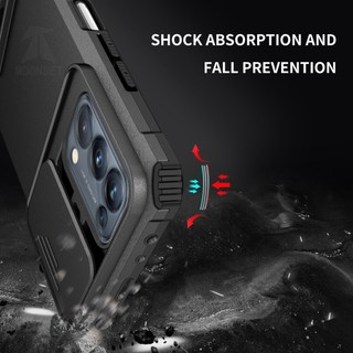 Ốp Điện Thoại Siêu Mỏng Chống Sốc Có Thanh Trượt Bảo Vệ Camera Cho OPPO Reno 5 4G / 5G
