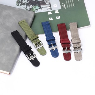 Dây Đeo Đồng Hồ Bằng Nylon Và Vải Bố Phối Đinh Tán Kích Thước 18mm 20mm 22mm Thoáng Khí Phong Cách Thể Thao Thời Trang Mùa Hè