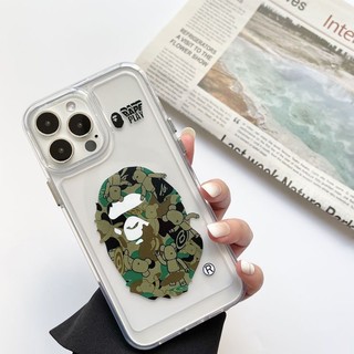 BAPE Ốp Điện Thoại Trong Suốt Chống Sốc Cho iphone 14 11 13 12 X XS Pro Max xr Mini xr 7 8 Samsung Galaxy S23 S22 ultra plus