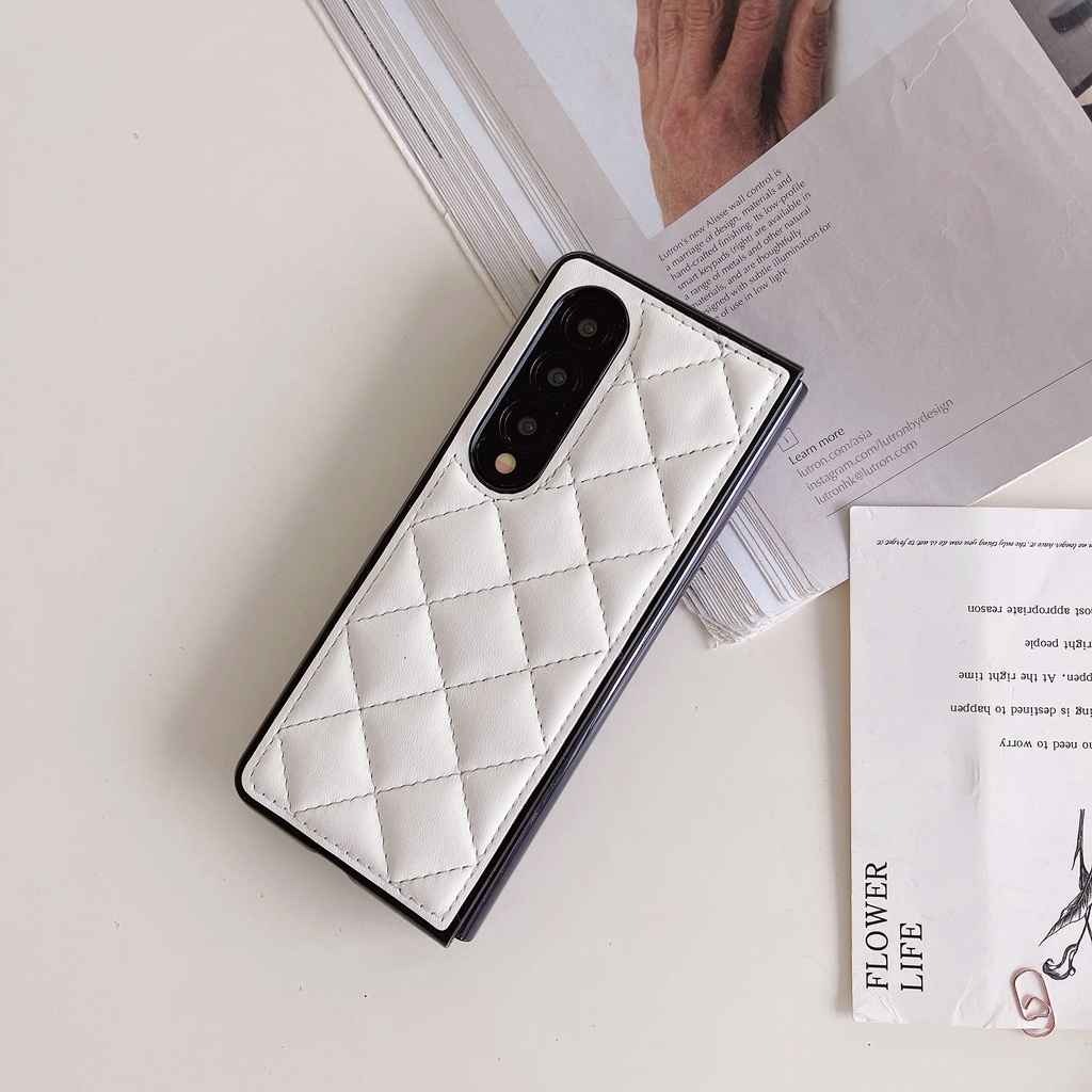 Thời trang Thiết kế độc đáo Vỏ điện thoại gấp da cừu cho Samsung Galaxy Z Fold 3 Z Fold 4 5G Vỏ cho Z Fold3 Thiết kế phong cách xu hướng Đơn giản Vỏ bảo vệ chống móc
