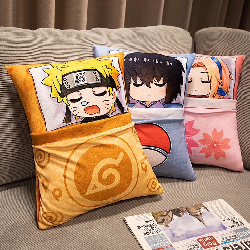 BH2 Naruto Sang Trọng Gối Sasuke Madara Itachi Sakura Ngủ Ném Gối Trang Trí Nhà Quà Tặng Cho Trẻ Em Sofa Đệm HB2