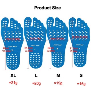 Đế Dính WEETW, Giày Đi Biển Chống Trơn Trượt, Miếng Lót Chân Thoáng Khí Miếng Dán Chân Trần Dính Silica Gel Miếng Lót Giày Vô Hình Cho Nam