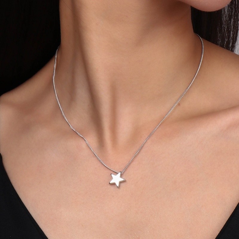 Vòng Cổ Choker Mặt Ngôi Sao Đơn Giản Thời Trang Bắt Mắt Y2K