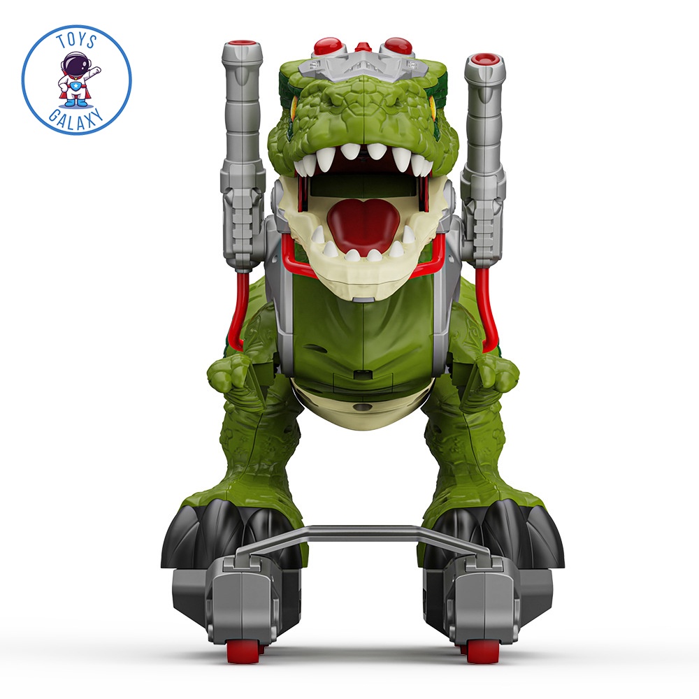 Xe Chòi Chân Khủng Long Bạo Chúa Tyrannosaurus Cho Bé Lớn Có Đèn, Nhạc phun khkh