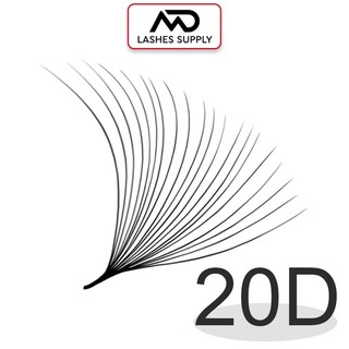 Mi fan 20D độ cong C - CC - D, độ dày 0.5 - 1 hộp 1000 fan - dụng cụ nối mi