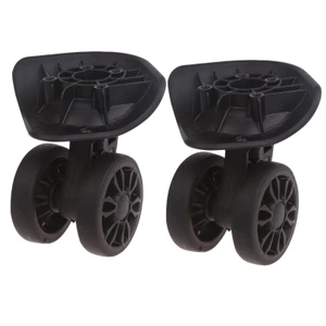 MỘT Xe Đẩy Bánh Đôi Hàng Xoay 360 Độ Vali Im Lặng- Bánh Xe 2 Chiếc Màu Đen
