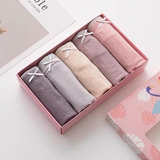 Hộp 5 Quần Lót Cotton Hồng Hạc 4 Chiều Co Giãn Luyoo11.vn