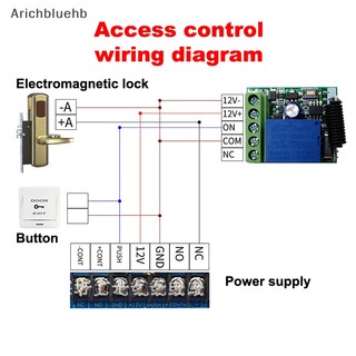 < Arichbluehb > Điều khiển từ xa không dây 433Mhz EV1527 Bộ phát mã học tập 2 botton 12V 10A Bộ thu rơle RF đang được bán