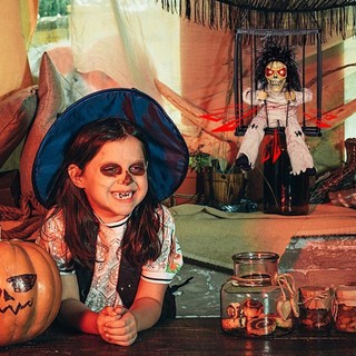 ASDFGER Halloween Tù Nhân Lồng Ma, Linh Kiện Điện Tử PP Vocalize Dạ Quang Hình Đầu Lâu, Cảm Biến Chuyển Động Trang Trí Đảng Chống Đỡ Halloween