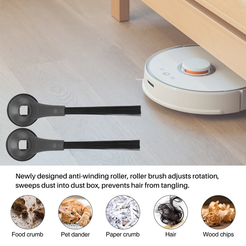 Bộ phận thay thế bàn chải bên 8 gói Thích hợp cho máy hút bụi Robot tự làm IQ RV1001AE
