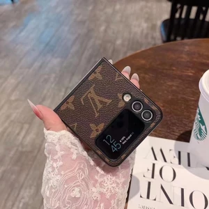 Dành Cho Samsung Galaxy Z Flip 1 2 3 4 5 6 7 Thiết Kế Cổ Điển Cổ Điển Da PU Chống Sốc Ốp lưng Samsung Galaxy Z Flip7 Thiết Kế Độc Đáo Gấp Ốp lưng
