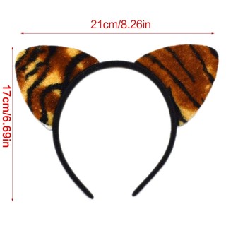 NICE Động Vật Tóc Vòng Da Báo Mèo Tai Băng Đô Bò Hổ In Tóc Ban Nhạc Tiệc Đêm Anime Băng Đô Quấn Tóc Kẹp Cô Gái