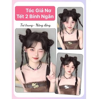 Tóc Giả Nơ Tết 2 BÍNH NGẮN (giá 1 bên) Y2K Phong Cách Hàn Quốc HaminStore