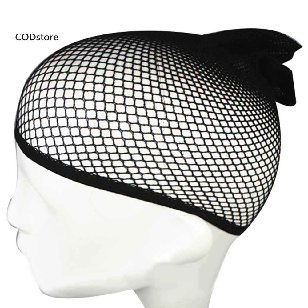 Kdc Mũ Lưới Đội Tóc Giả Bằng nylon Co Giãn Màu Đen Dành Cho Nữ