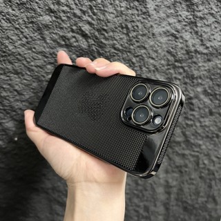 Vỏ làm mát bằng lưới mạ điện sang trọng phù hợp với ốp lưng điện thoại 14 13 pro max 12 11Promax 13 12mini cảm giác điện thoại trần siêu mỏng mới ốp iphone 13promax 12 pro max chống sốc