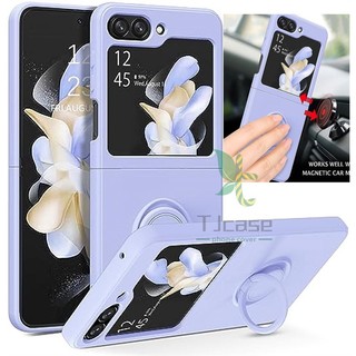 Bao Da Điện Thoại Nắp Gập Dạng Lỏng Có Vòng Đỡ Bằng Silicon Cho samsung galaxy z flip 5 z flip 4 z flip 3 Ốp