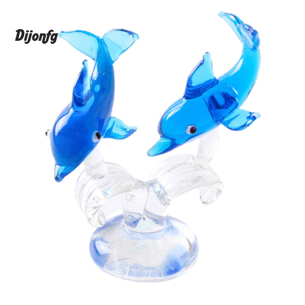 Dj Tuổi Thọ Dài Động Vật Thu Nhỏ Cho Nhà Búp Bê Cá Heo Đáng Yêu Để Bàn Kính Hình Cạnh Tròn