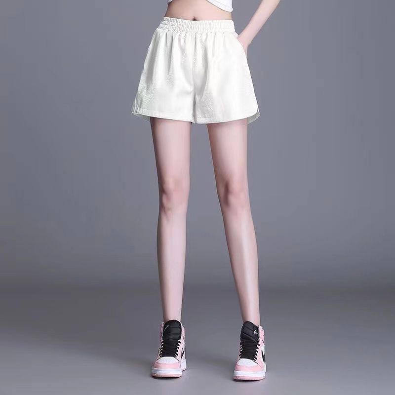 Flash Ice Silk Quần Short Mùa Hè Thường Ngày Rời Phong Cách Eo Nữ Plus Size Quần Short
