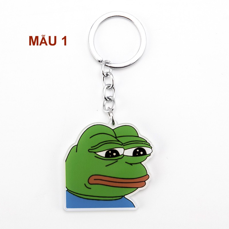 Móc khoá mica ếch xanh Pepe sad frog siêu bựa dành cho vozer
