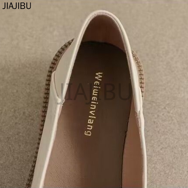 Size 35-43 Giày Cỡ Lớn Chất Lượng Cao Cho Nữ  Giày Đồng Phục JK Nhật Bản Giày Da Đế Mềm Giày Công Chúa Y2K Màu Trắng Giày Bệt Thời Trang Korean Fashion Platform Mary Jane Shoes Soft Bottom Doll Shoes Non-slip Round Toe Lolita Shoes Giày Cosplay Giày Múa