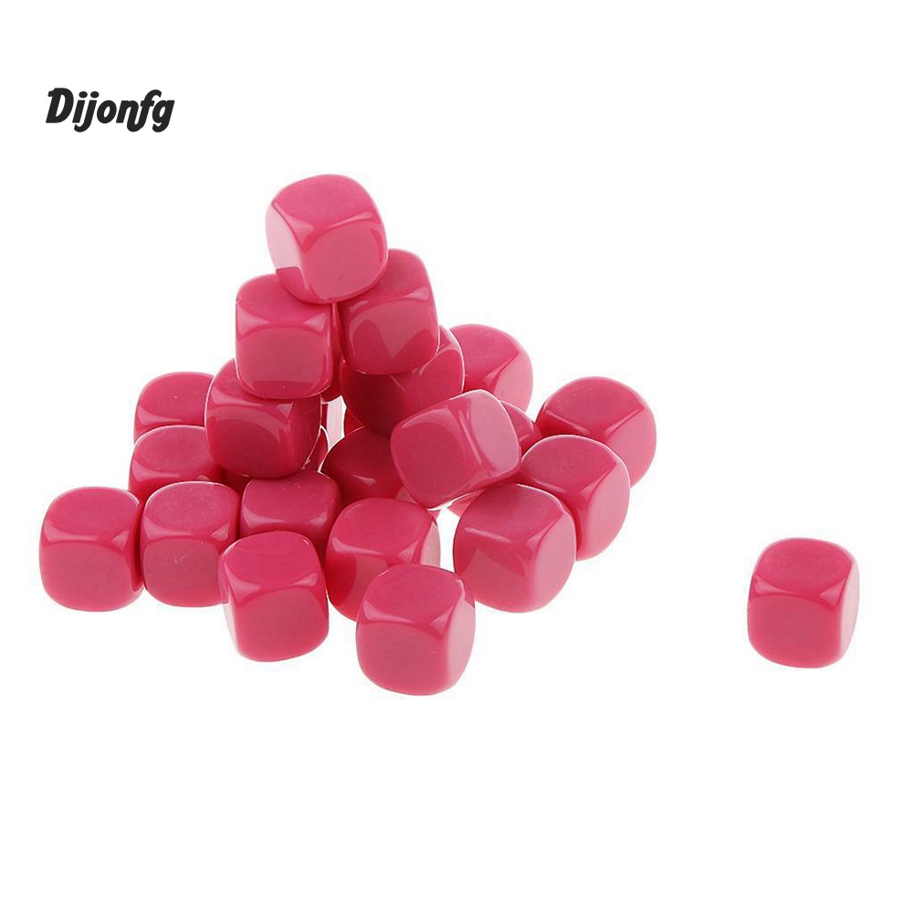 Dj 20 Chiếc 16 Mm Opaque Trống D6 Sáu Mặt Xúc Vice Đồ Chơi Giảng Dạy Tài Nguyên Dự Tiệc Tiếp Liệu