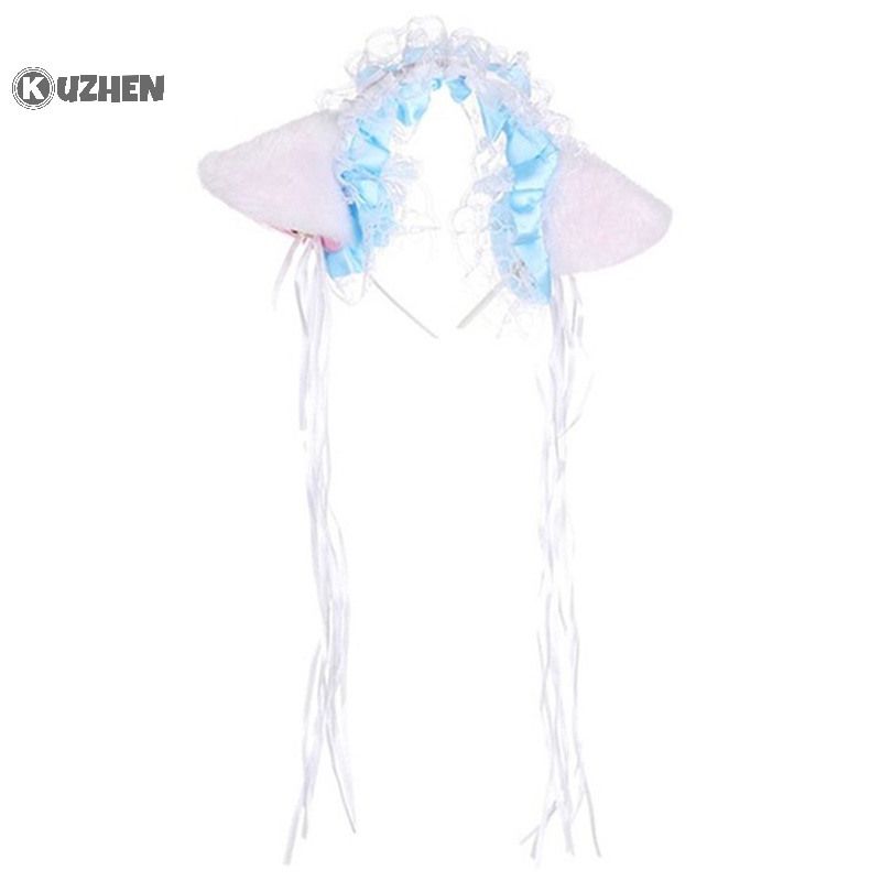 Kuzhen Lông Tai Băng Đô Ren Ruy Băng Nóng Người Giúp Việc Cosplay