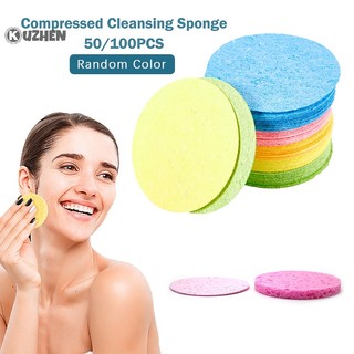 Set 50 / 100 Miếng Bọt Biển Rửa Mặt Dạng Nén Tự Nhiên
