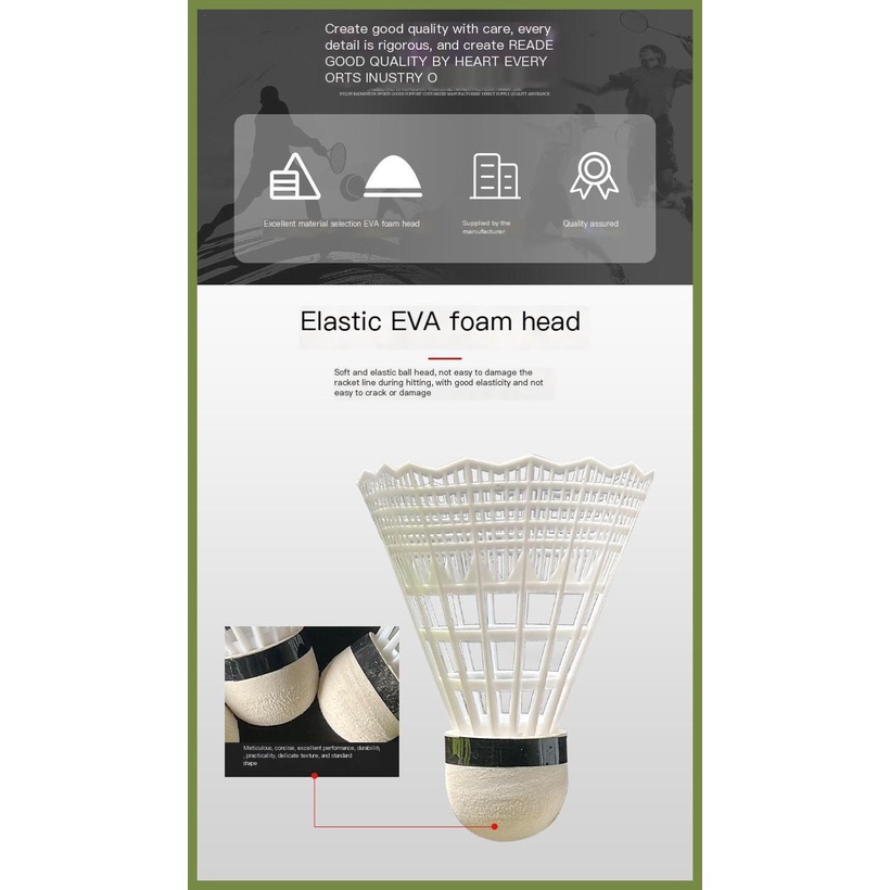Quả Cầu Lông Nhựa nylon Co Giãn Mềm Mại Chống Rơi Và Chống Nóng