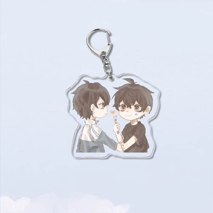 ( Mica trong acrylic ) Móc khóa NGỤY TRANG HỌC TRA anime chibi game xinh xắn