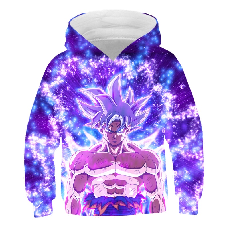 Áo hoodie Tay Dài Dáng Rộng In Hình goku veget dragon ball z 3d Thời Trang Xuân Thu 2023 Dành Cho Trẻ Em