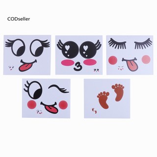 Set 2 Miếng Dán Bụng Biểu Cảm Hoạt Hình Dễ Thương Cho Phụ Nữ Mang Thai