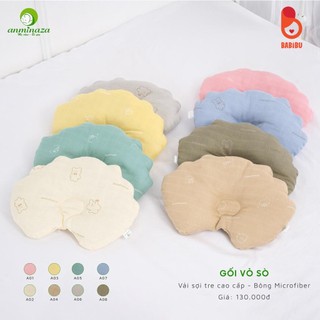 Gối lõm sơ sinh Anminaza cho bé chất liệu sợi tre Microfiber