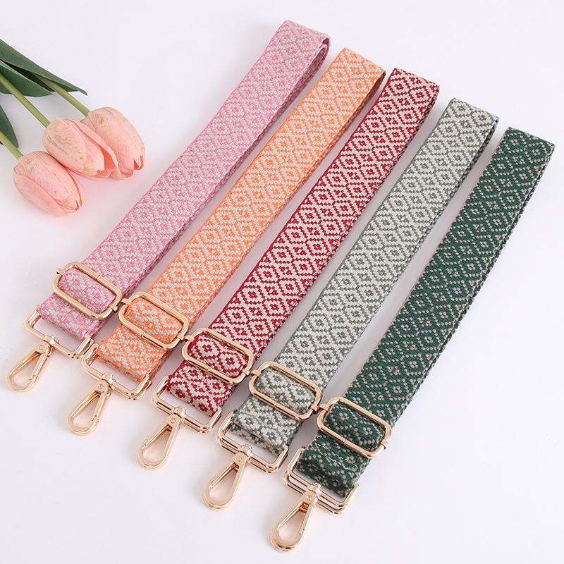 3.8cm Rộng Nữ Túi Phụ Kiện Đeo Vai Kim Cương Jacquard Túi Dây Đeo Thay Thế Dây Đeo Vai Túi Dây Đeo Nhiều Màu Có Thể Điều Chỉnh