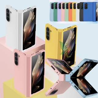 Ốp lưng màu trơn mỏng Samsung Galaxy Z Fold 7 6 5 Bản lề gấp siêu mỏng Vỏ bảo vệ toàn diện Vỏ Pc cứng thân thiện với da