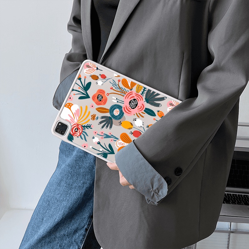 Ốp lưng Acrylic cứng Hoa Tuya Họa Tiết Bao Tương Thích Với IPad 7 8 9 10 Air3 Air4 Air5 10.9 "Pro10.5 10.2" Pro11 2018 2020 2021 A16 Air 11 M2 2024