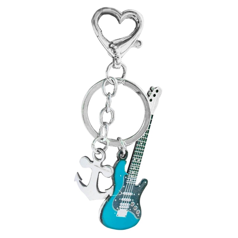 Móc Khóa Hình Đàn guitar Endy y2k Phong Cách rock Độc Đáo
