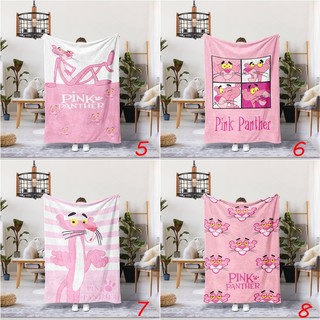 Chăn Pink Panther Flannel hoạt hình mềm mại, ấm áp, thoải mái, dùng cho giường và điều hòa, tiện văn phòng