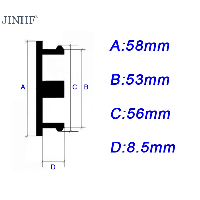 JINHF 4 Cái / lốc 58MM ABS Trống Bánh Xe Trung Tâm Hub Bao Bánh Xe Ô Tô Vành Lốp Trung Tâm Hub Mũ Phụ Kiện Tạo Kiểu Xe HOT