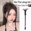 Tóc Giả Búi Kẹp Tỉa Lông Vũ TẾT 2 BÍNH (GIÁ 1 BÊN), Tóc Giả Y2K Phong Cách Hàn Quốc QiQiShop