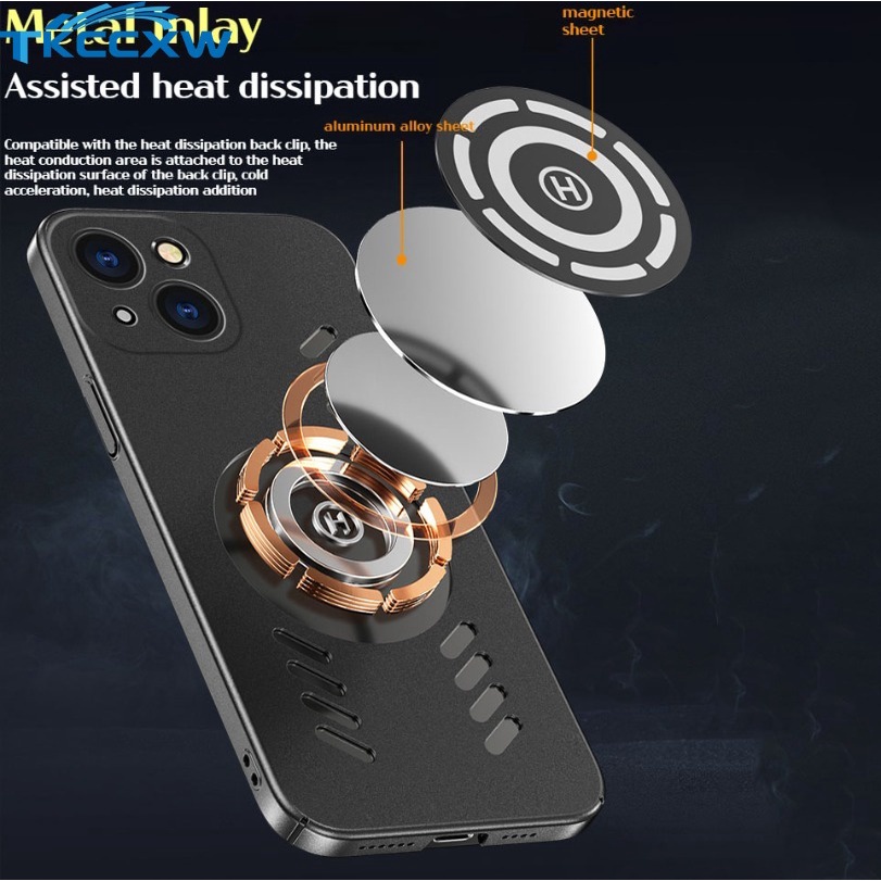 Ốp Điện Thoại Chống Sốc Có Nam Châm Tản Nhiệt Cho iphone 11 pro max xs max xr x 7 8 6 6s plus