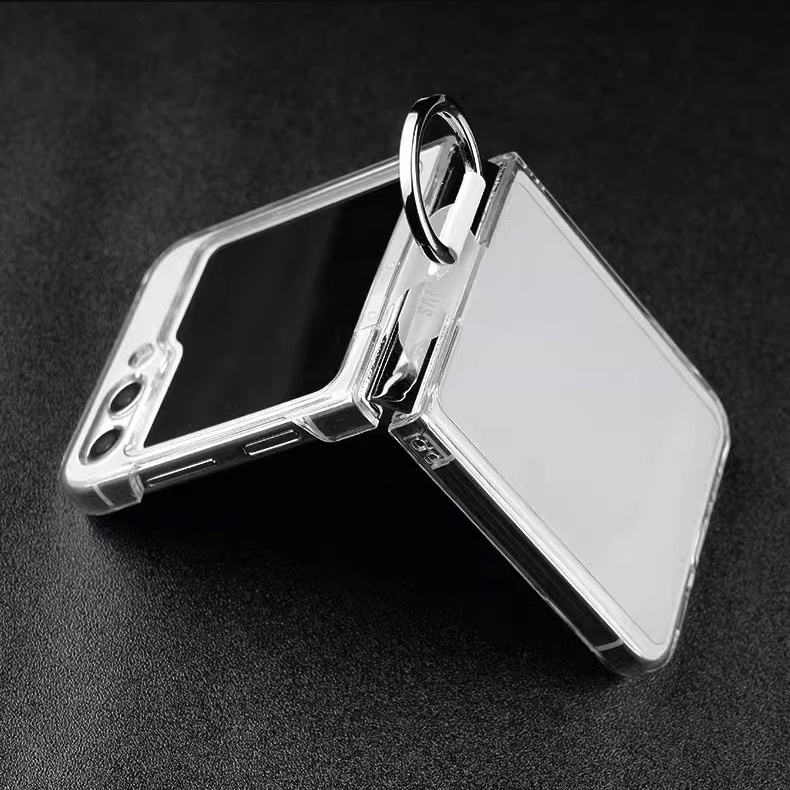 Bao Da Điện Thoại pc Cứng Trong Suốt Chống Sốc Dạng Mỏng Cho samsung galaxy z flip 5 z flip 4 z flip 3 Ốp
