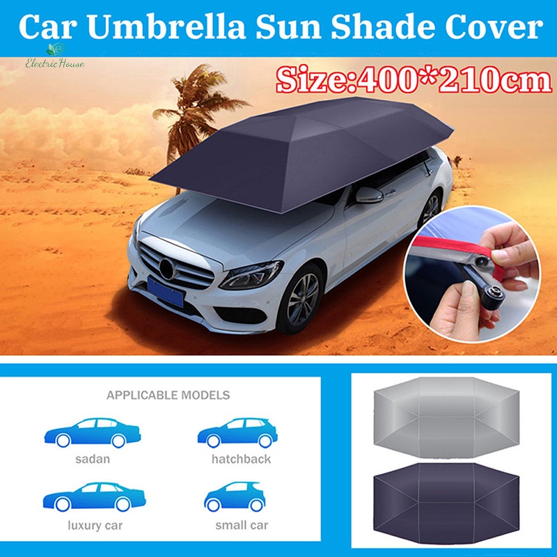 Tấm Bạt Che Nắng / Tia uv Chống Nước Thông Dụng Cho Xe Hơi Kích Thước 4x2.1m
