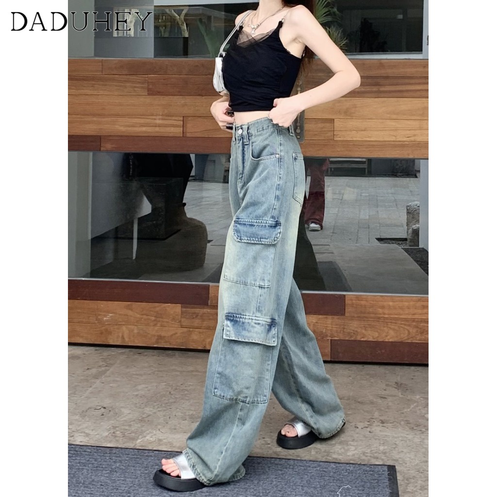 Ảnh Quần jean DADUHEY nhiều túi phong cách đường phố Mỹ cao cấp size lớn 3