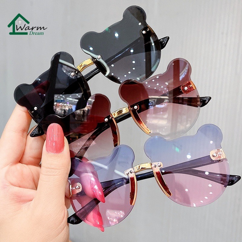 Kính Mát Phân Cực Chống Tia uv Hình Gấu Dễ Thương Cho Bé
